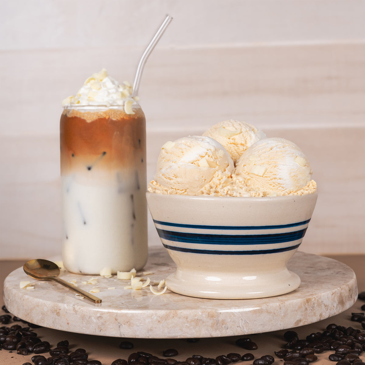 NEW! White Chocolate Mocha Ice Cream Half Gallons